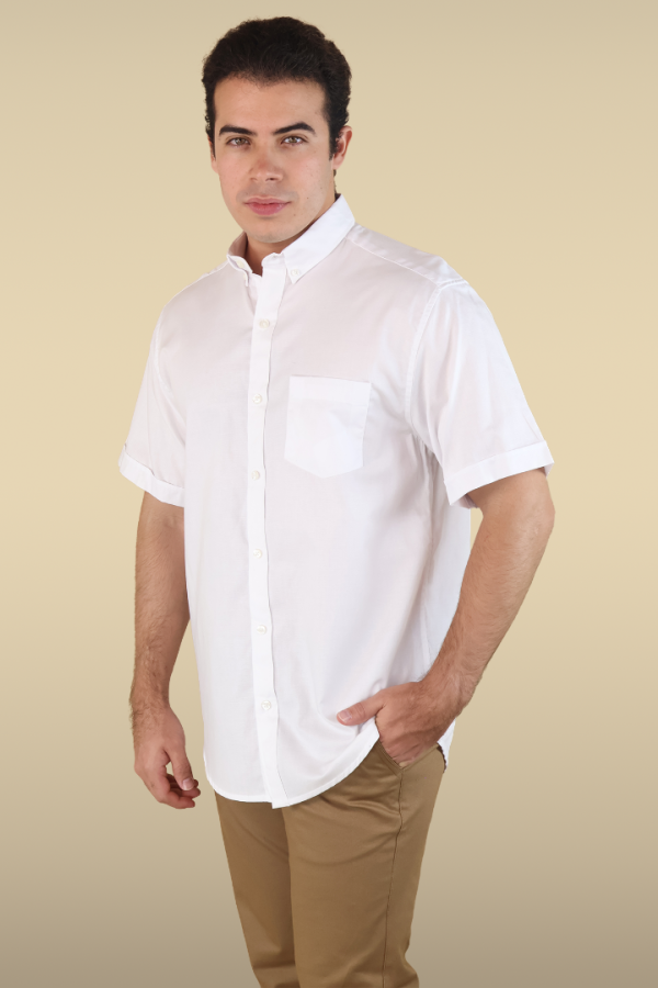 Camisa básica manga corta 100% Algodón Premium